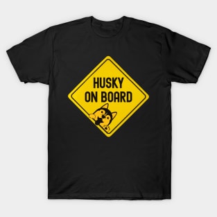 Dog On Board Husky Bumper T-Shirt